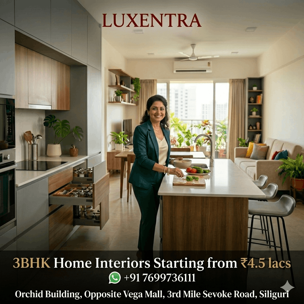 3BHK Home Interiors by Luxentra starting from 4.5 Lacs